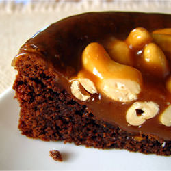 TWD-Caramel Cashew Brownie Cake
