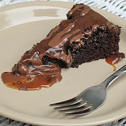 Caramel Chocolate Brownie Cake