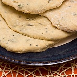 Naan Bread with Garlic & Coriander