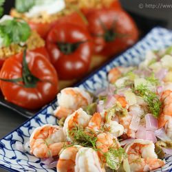 Greek Shrimp and Stuffed Tomatoes