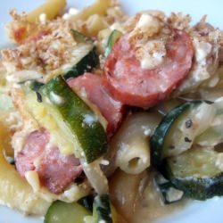 Zucchini, Sausage & Feta Casserole