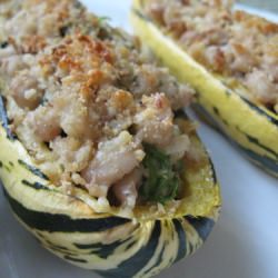 White Bean Stuffed Delicata Squash