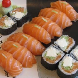 Fresh Salmon Philly Sushi Platter
