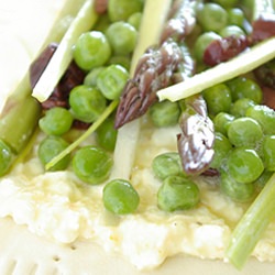 Spring Asparagus Lemon & Olive Tart
