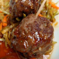 Sweet n Spicy Asian Style Meatballs