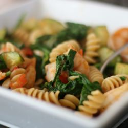 Pasta with Shrimp and Arugula