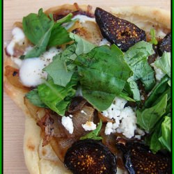 Pizza w. Figs Onions and Feta