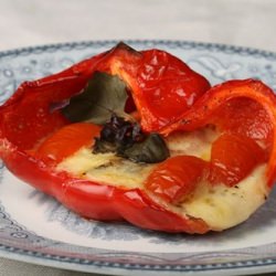 Mozzarella-Stuffed Red Peppers
