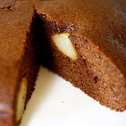 Dark Ginger Pear Cake