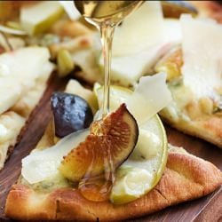 Warm Fig, Apple, and Gorgonzola Flatbread