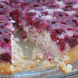 Raspberry Upside Down Cake