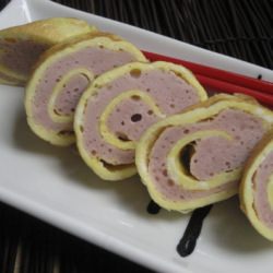 Steamed Omelette Fish Paste Rolls