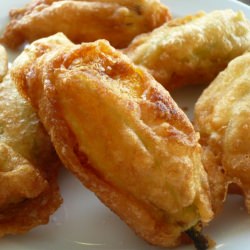 Beer Battered Squash Blossoms!