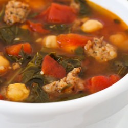 Sausage, Kale, and Chickpea Soup