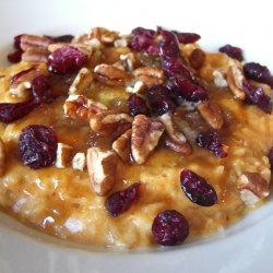 Pumpkin Oatmeal with Cranberries