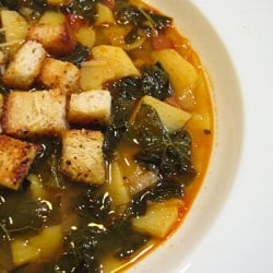 Potato Soup with Kale and Chorizo