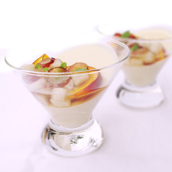 Almond Tofu & Fresh Fruit Cocktail