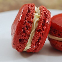 Raspberry Macarons