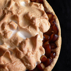 Plum Tart with Cinnamon Meringue