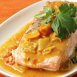 Roasted Salmon With Curried Coconut