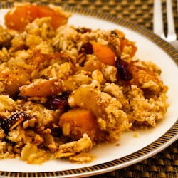 Low Sugar Pumpkin-Apple Crumble