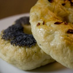 Homemade Onion and Poppy Bagels