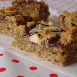 Chewy Strawberry Almond Bars