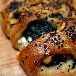 Spinach, Feta, and Pine Nut Pastry
