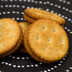 Crackers Filled with Peanut Butter