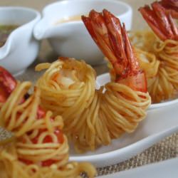 Noodle Wrapped Prawns