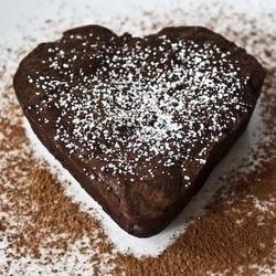 Almost Flourless Chocolate Hearts