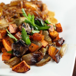 Roasted Yams and Shrooms