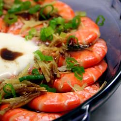 Steamed Shrimp with Ginger