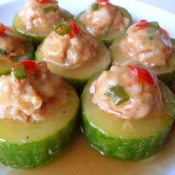 Steam Stuffed Cucumbers