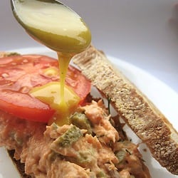 Tea-Smoked Salmon; Sweet Dijon