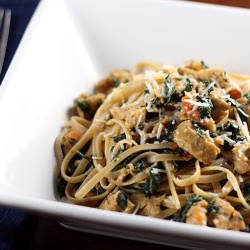 Fettuccine with Sausage and Kale