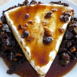Homemade Fig Preserves over Brie