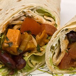 Wraps with Roasted Sweet Potato