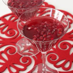 Pomegranate cocktail for NYE