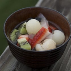 Mix Fruits with Grass Jelly