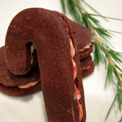 Chocolate Candy Cane Cookies