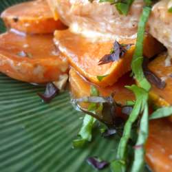 Maple Salmon with Sweet Potatoes