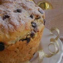 Chocolate, Pistachio and Cranberry Panettone