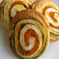 Pumpkin-Pesto Pizza Pinwheels