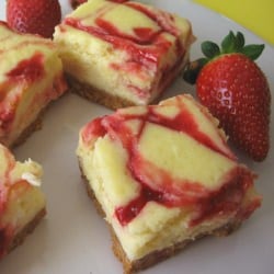 Strawberry Swirl Cheesecake Bars