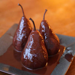 Chocolate Poached Pears!