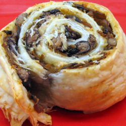 Mushroom Black Bean Pinwheels