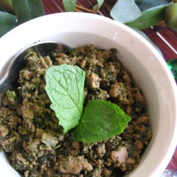 Ground Beef with Spinach and Mint