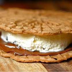 Italian Pizzelle Ice Cream Sandwich