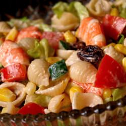 Rainbow Seafood Pasta Salad